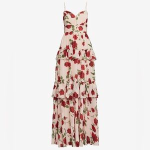 BCBGMAXAZRIA La Rosa Tiered Maxi Dress